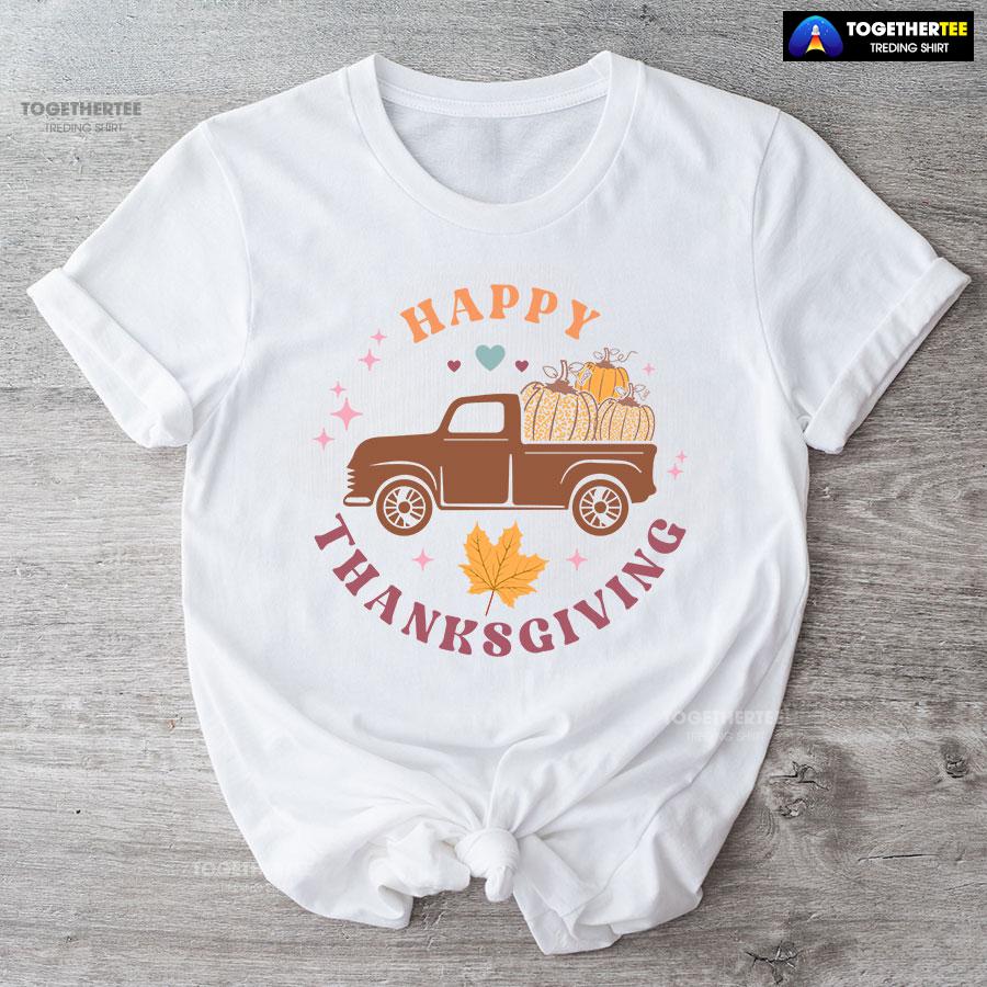 Happy Thanksgiving Pumpkin Leopard T-Shirt - Image 4