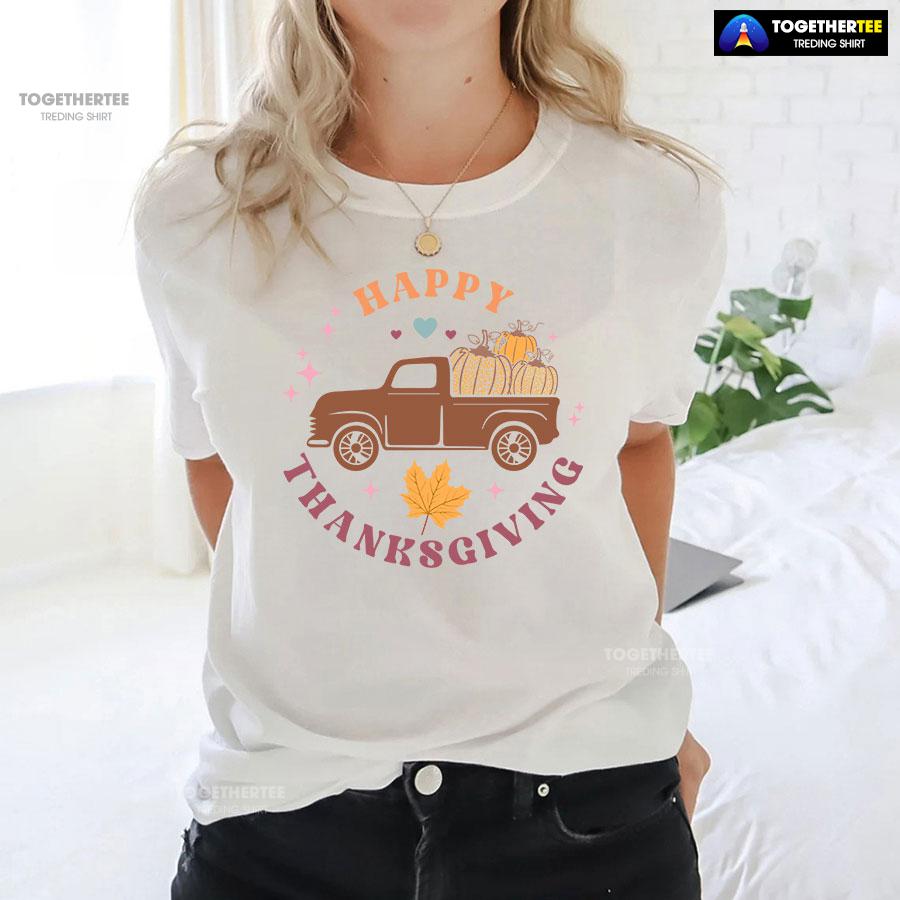 Happy Thanksgiving Pumpkin Leopard T-Shirt - Image 3