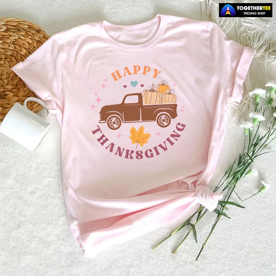 Happy Thanksgiving Pumpkin Leopard T-Shirt