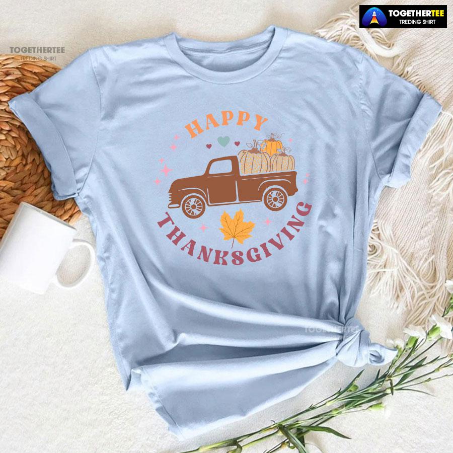 Happy Thanksgiving Pumpkin Leopard T-Shirt - Image 6