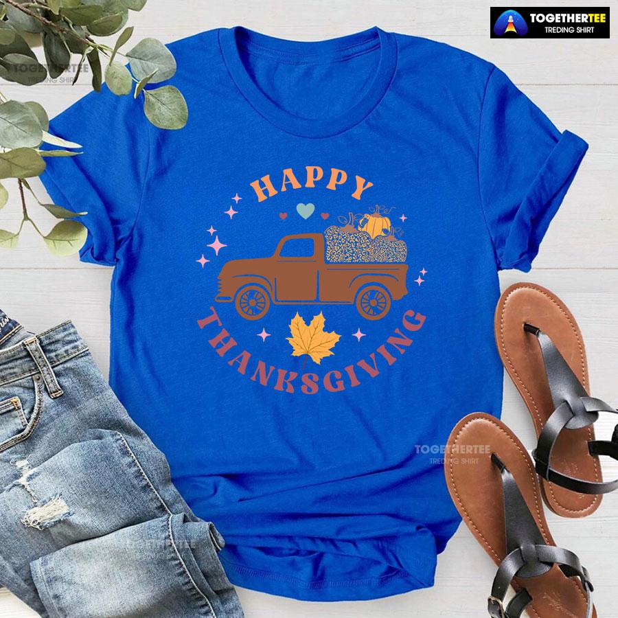 Happy Thanksgiving Pumpkin Leopard T-Shirt - Image 7