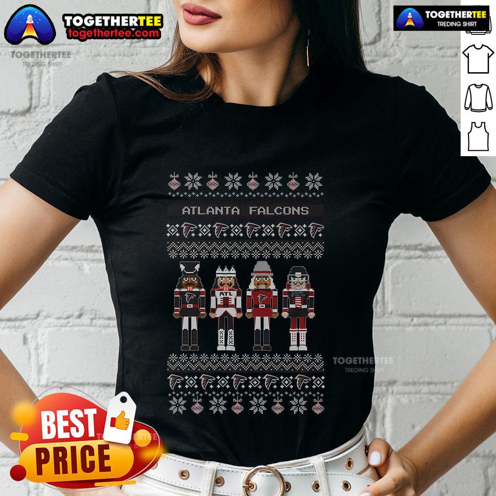 Top Atlanta Falcons Holiday Nutcracker T-Shirt - Image 3