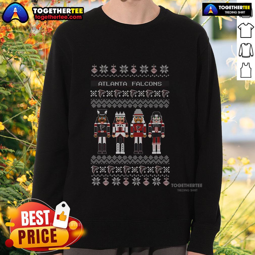 Top Atlanta Falcons Holiday Nutcracker T-Shirt - Image 5