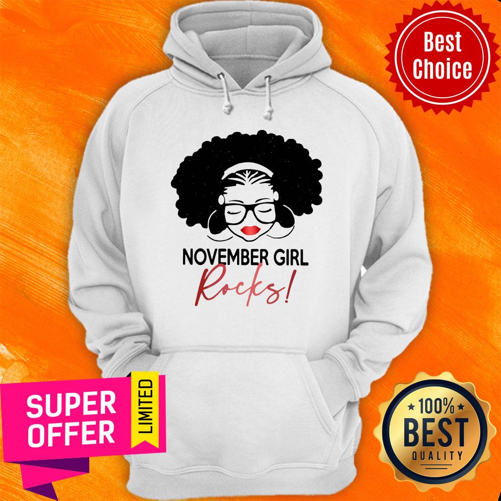 Awesome Birthday Girl November Girl Rocks Shirt - Image 5