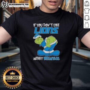 Pretty Grinch If You Don't Like Detroit Lions Merry Kissmyass T-Shirt