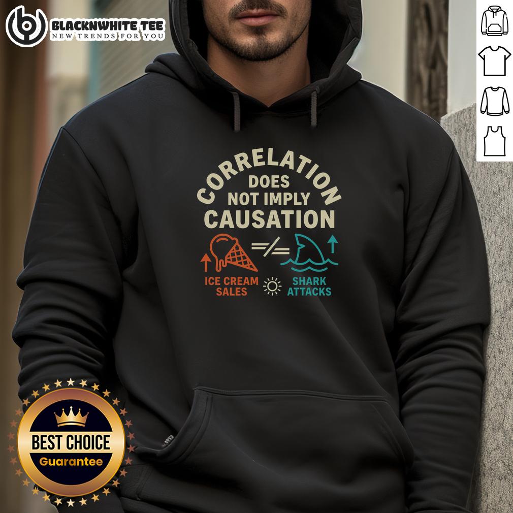 Top Correlation Does Not Imply Causation T-Shirt - Image 2