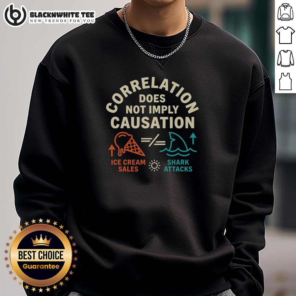 Top Correlation Does Not Imply Causation T-Shirt - Image 5