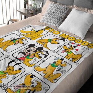 Alternative view of Awesome Cute Disney Pluto Dog And Friends Pluto Dog Moods Blanket Customize Blanket
