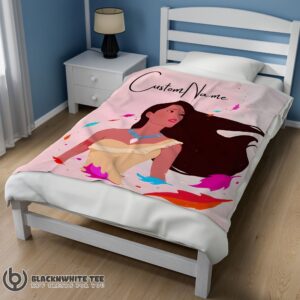 Alternative view of Awesome Cute Disney Pocahontas Blanket Fleece Customized Blanket