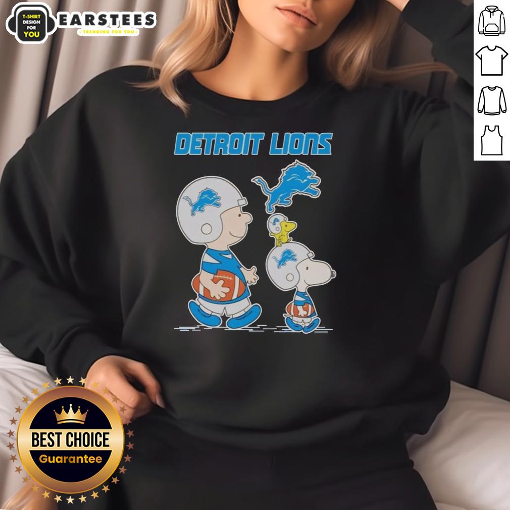 Awesome Detroit Lions X Snoopy And Charlie Brown Detroit Lions T-Shirt - Image 5