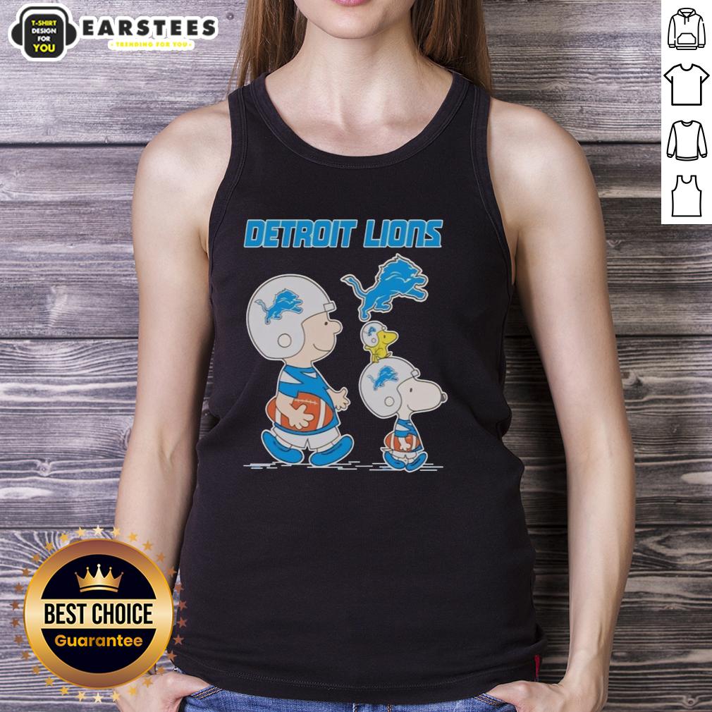 Awesome Detroit Lions X Snoopy And Charlie Brown Detroit Lions T-Shirt - Image 4