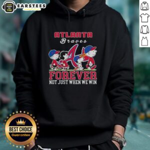 Alternative view of Awesome Snoopy Peanuts Atlanta Braves Forever Not Just When We Win T-Shirt