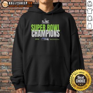 Alternative view of Premium Seattle Seahawks 2026 Super Bowl LX Champions Football Logo T-Shirt