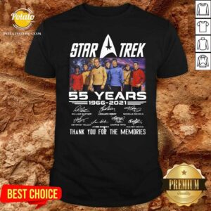 Premium Star Trek 55 Years 1966 2021 Thank You For The Memories Signatures Shirt