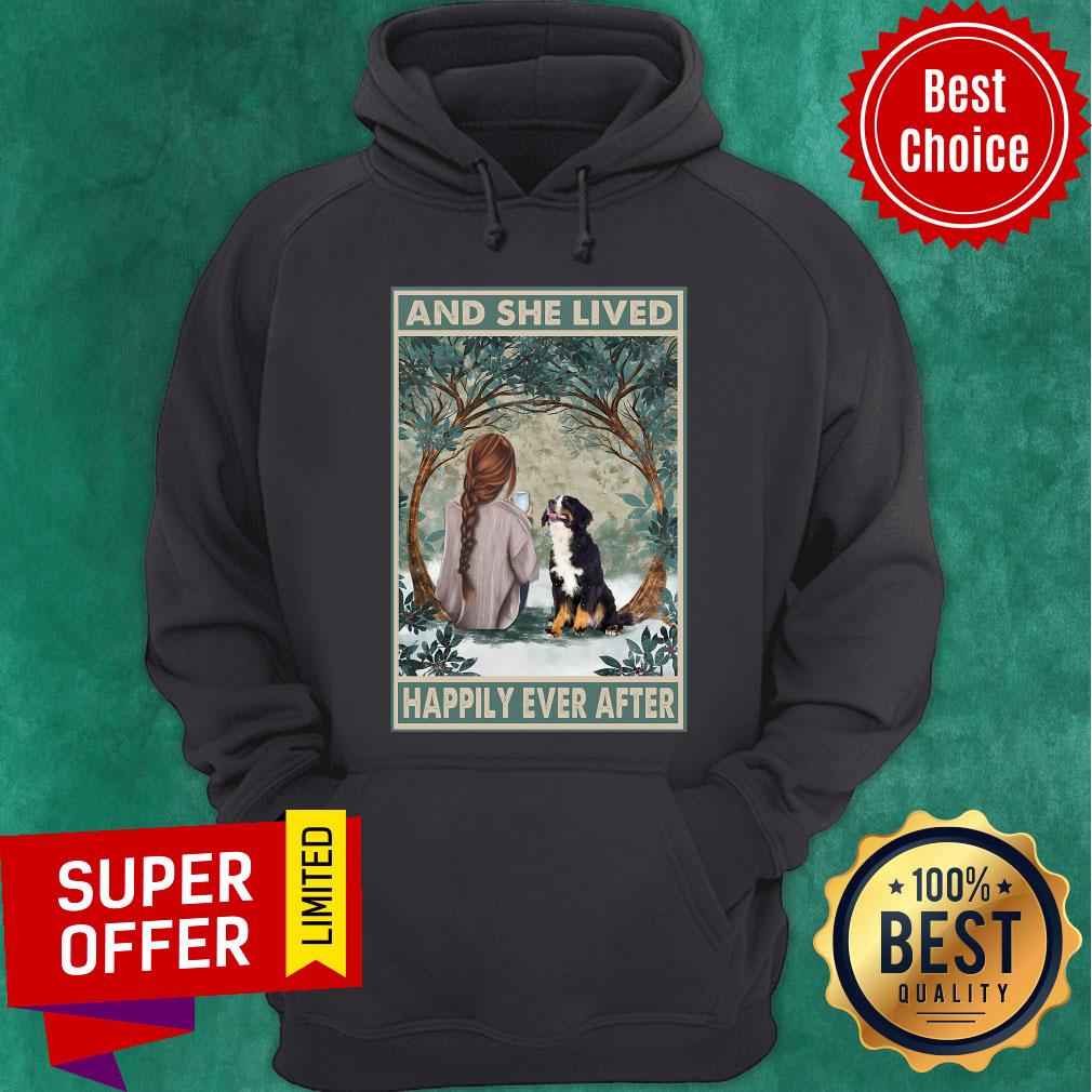 Sennenhund Berner And She Lived Happily Ever After Shirt - Image 2