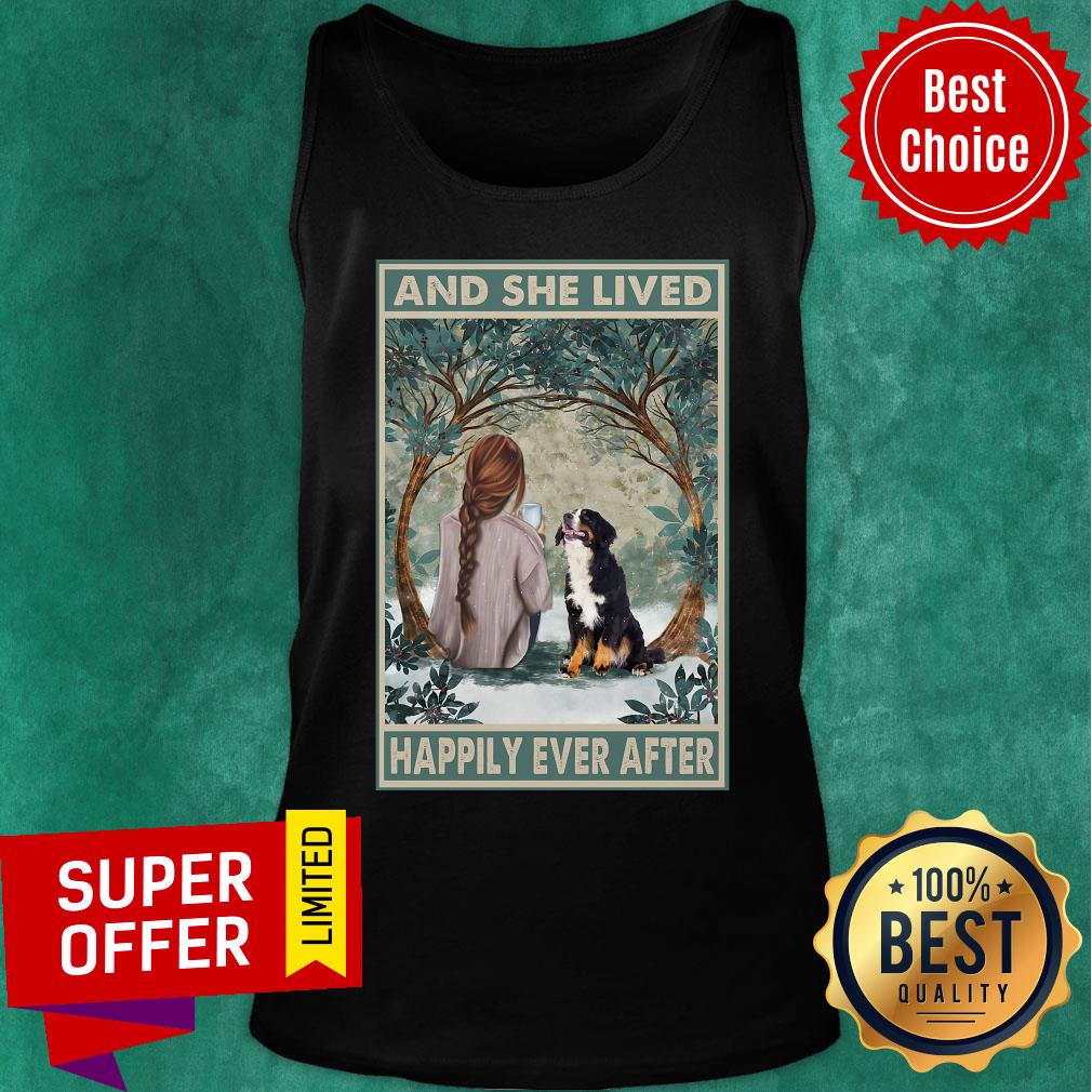 Sennenhund Berner And She Lived Happily Ever After Shirt - Image 4