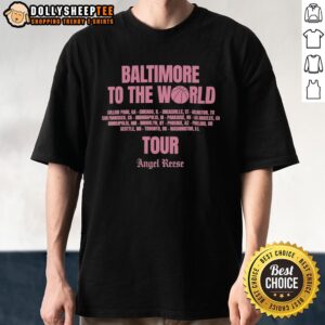 Official Angel Reese Chicago Sky Baltimore To The World Tour T-Shirt