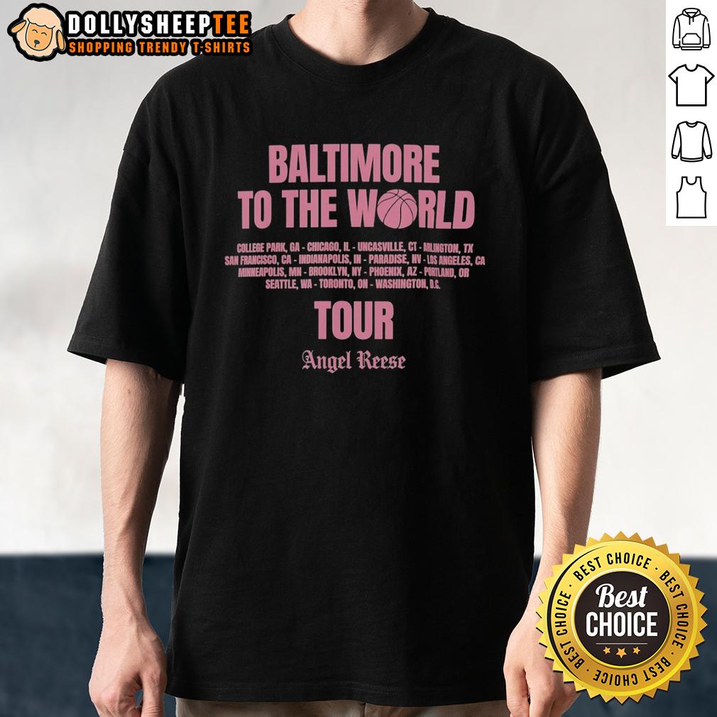 Official Angel Reese Chicago Sky Baltimore To The World Tour T-Shirt