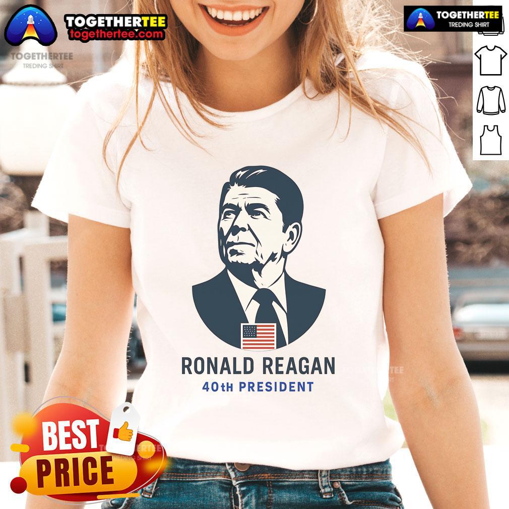 Premium Ronald Reagan 40th President Minimalistic T-Shirt - Image 3