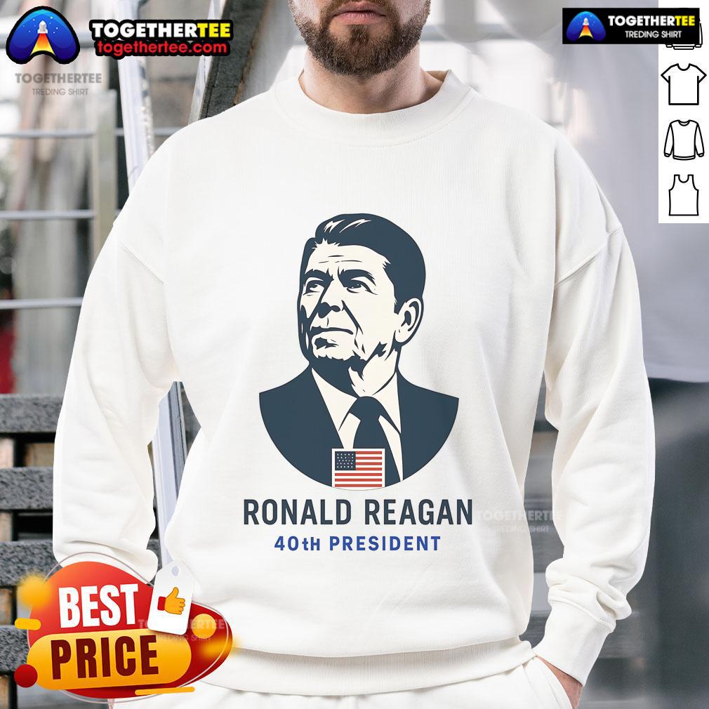 Premium Ronald Reagan 40th President Minimalistic T-Shirt - Image 5