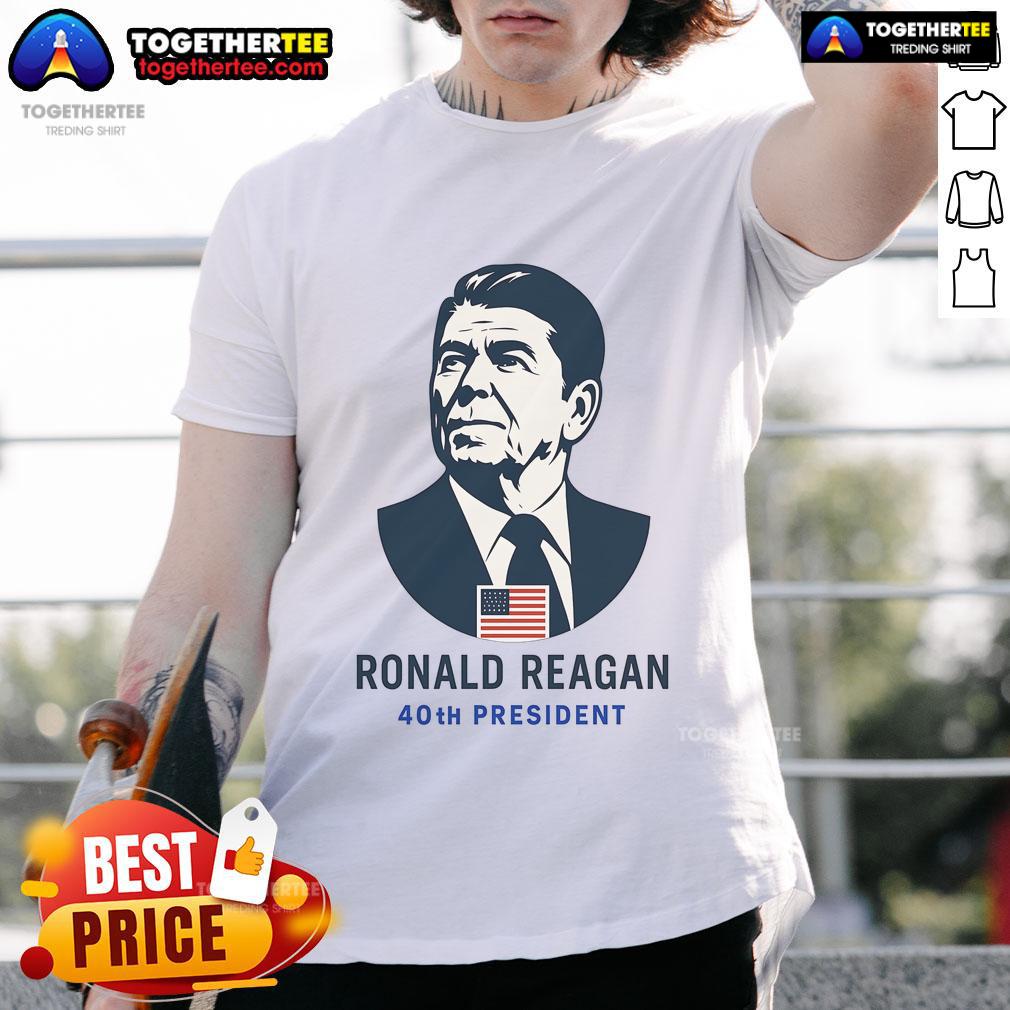 Premium Ronald Reagan 40th President Minimalistic T-Shirt
