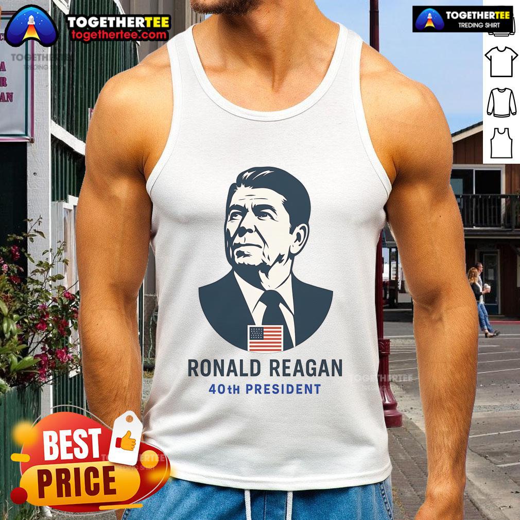 Premium Ronald Reagan 40th President Minimalistic T-Shirt - Image 4