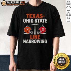 Official Texas Vs Ohio State 2025 Line Narrowing T-Shirt