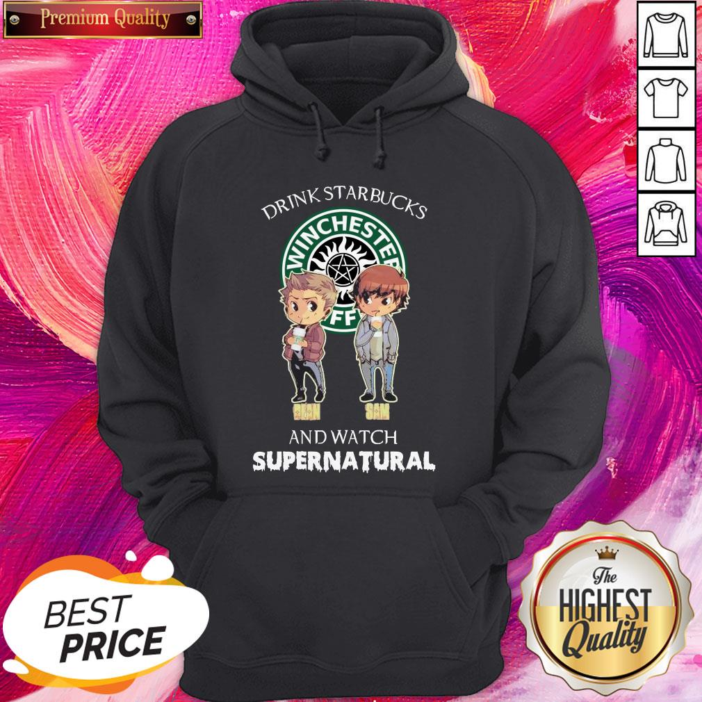 Pretty Drink Starbucks Winchester Coffee And Watch Supernatural Shirt - Image 5