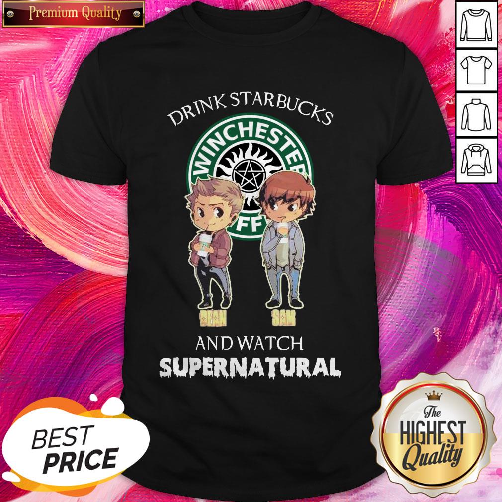 Pretty Drink Starbucks Winchester Coffee And Watch Supernatural Shirt