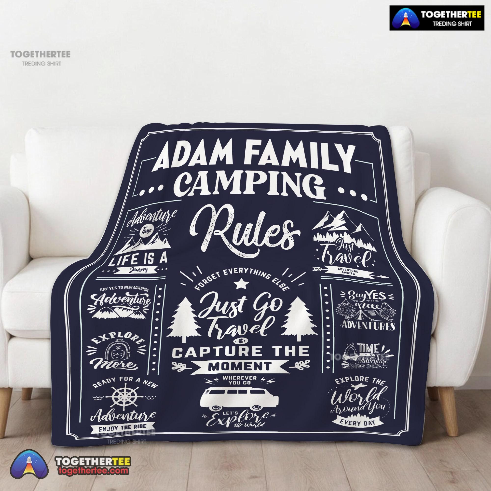 Official Family Camping Rulers Capture The Moment Blanket Fleece Customized Blanket - Image 2