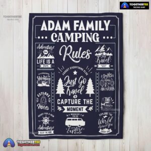 Official Family Camping Rulers Capture The Moment Blanket Fleece Customized Blanket