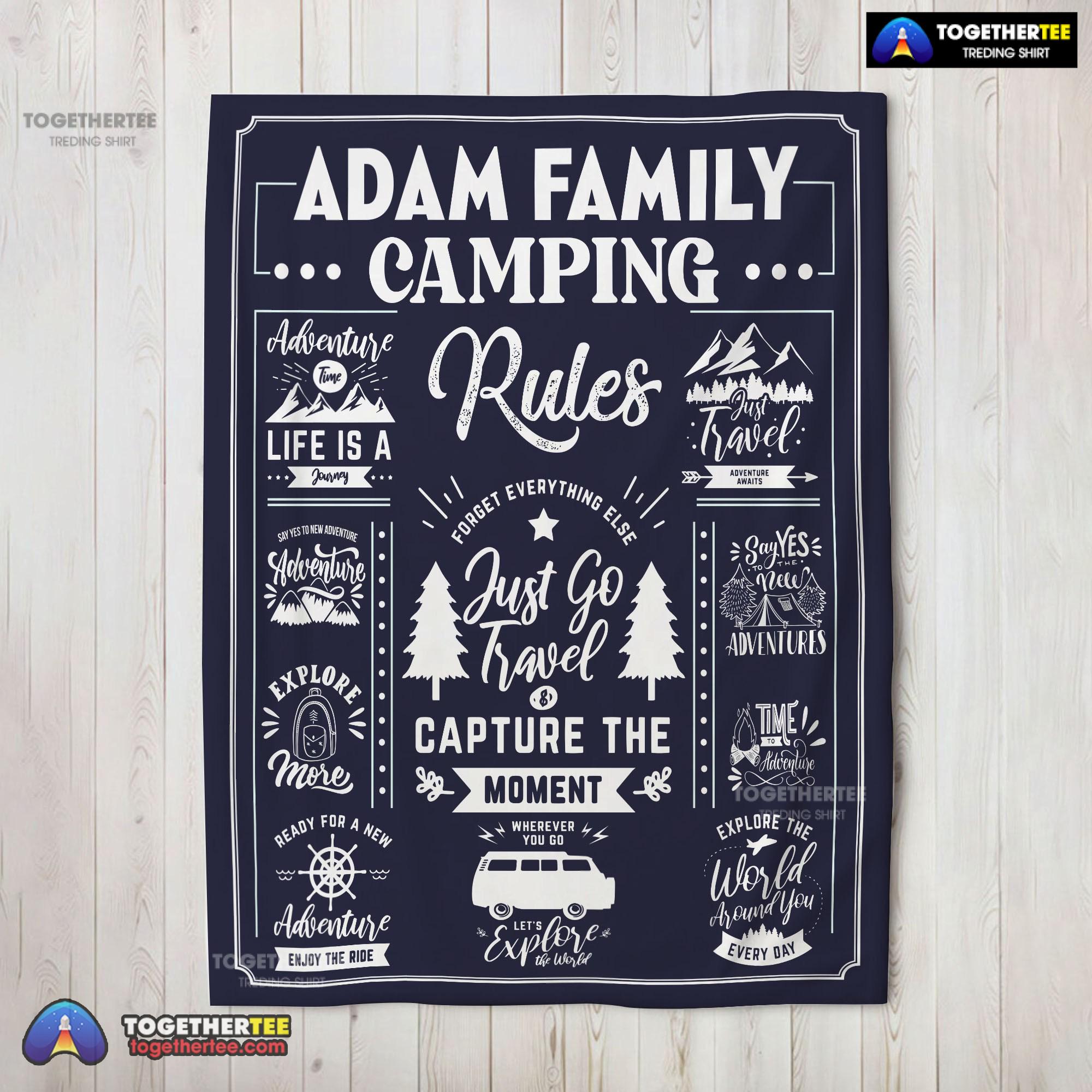 Official Family Camping Rulers Capture The Moment Blanket Fleece Customized Blanket