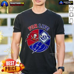 Official Tampa Bay Rays Buccaneers And Lightning For Life T-Shirt