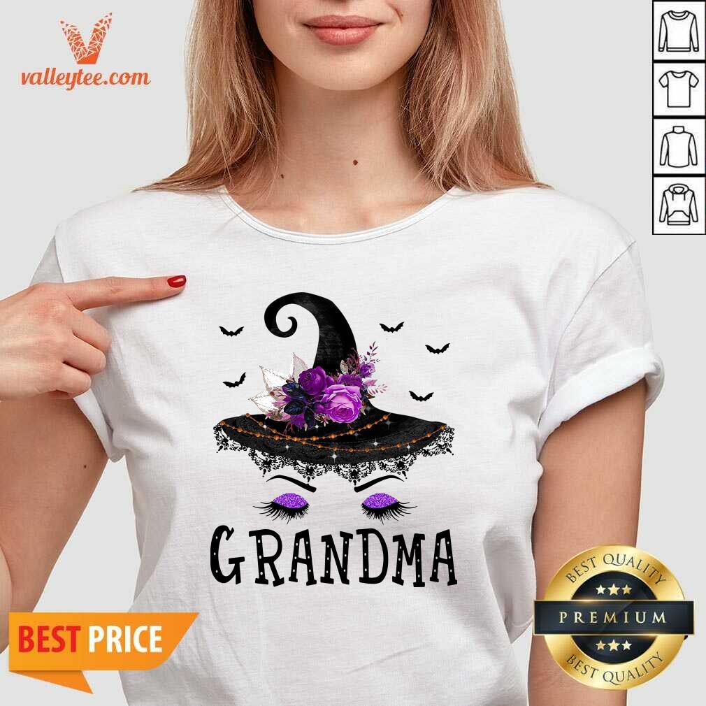 Cool Grandma Witch Hat Halloween Shirt - Image 3