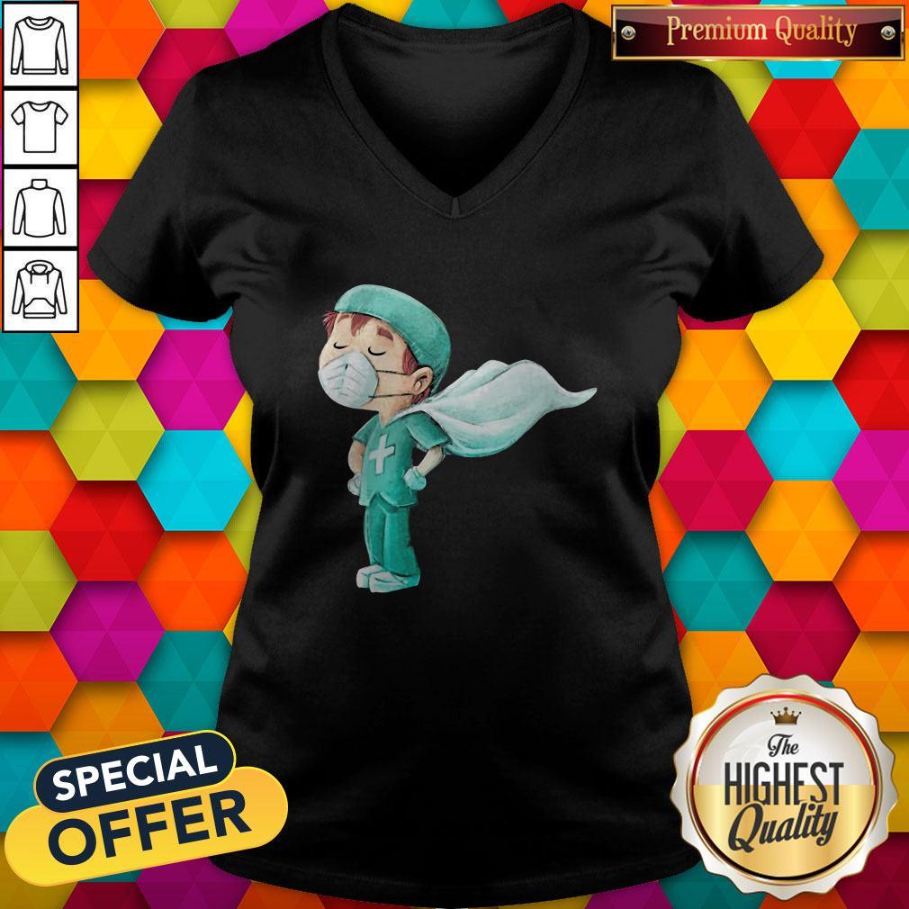 Doctor Hero Cape Mask Coronavirus Shirt - Image 3