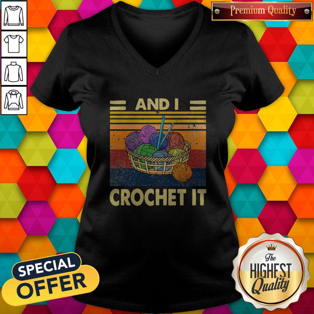 Knitting Im Sexy And I Crochet It Vintage Shirt - Image 3
