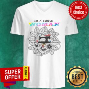 Alternative view of Sewing Machine I'm A Simple Woman Flower Shirt