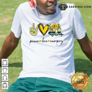 Top Peace Love Camping Shirt
