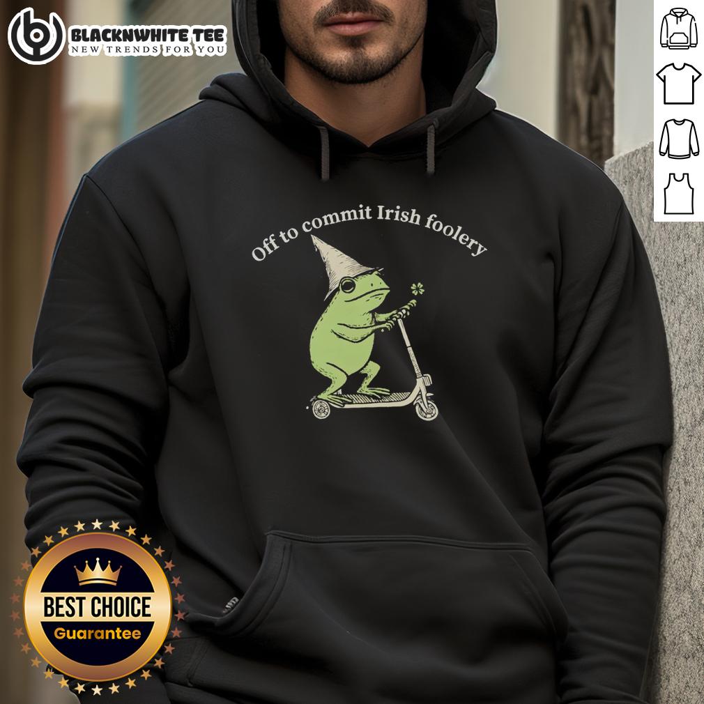 Awesome Frog Off To Commit Irish Foolery T-Shirt - Image 2