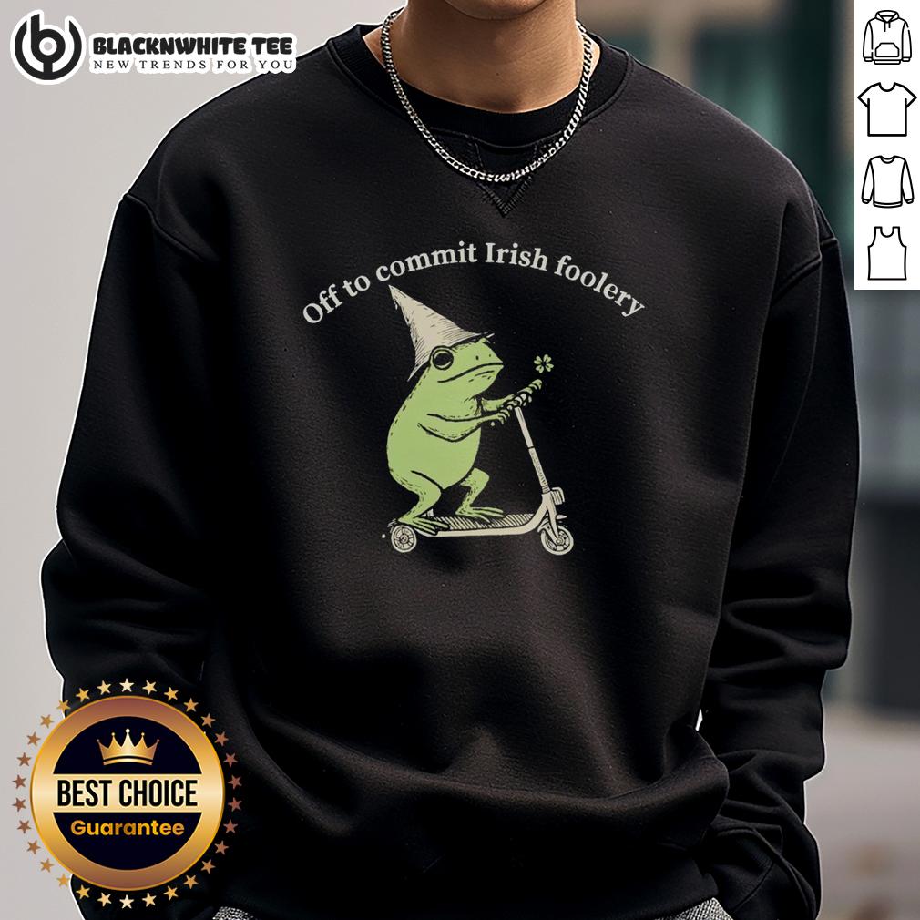 Awesome Frog Off To Commit Irish Foolery T-Shirt - Image 5