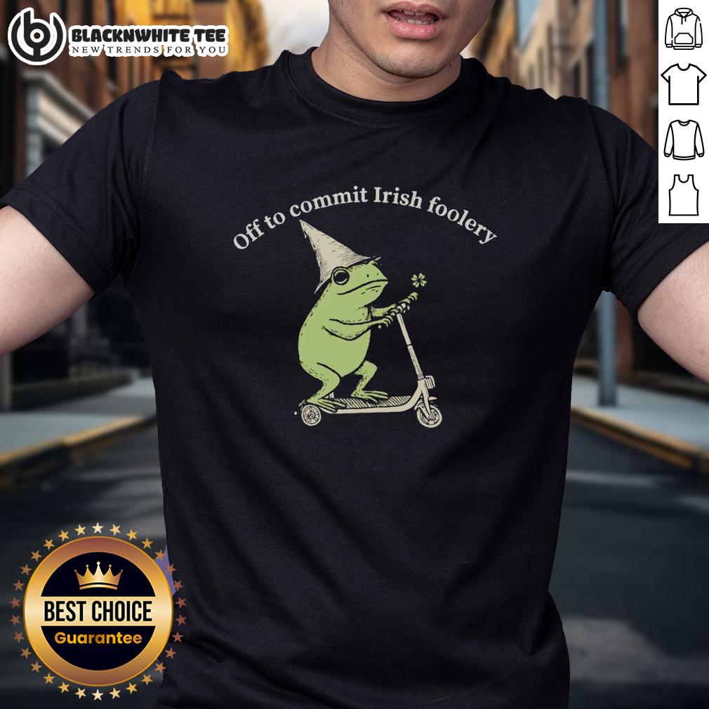 Awesome Frog Off To Commit Irish Foolery T-Shirt