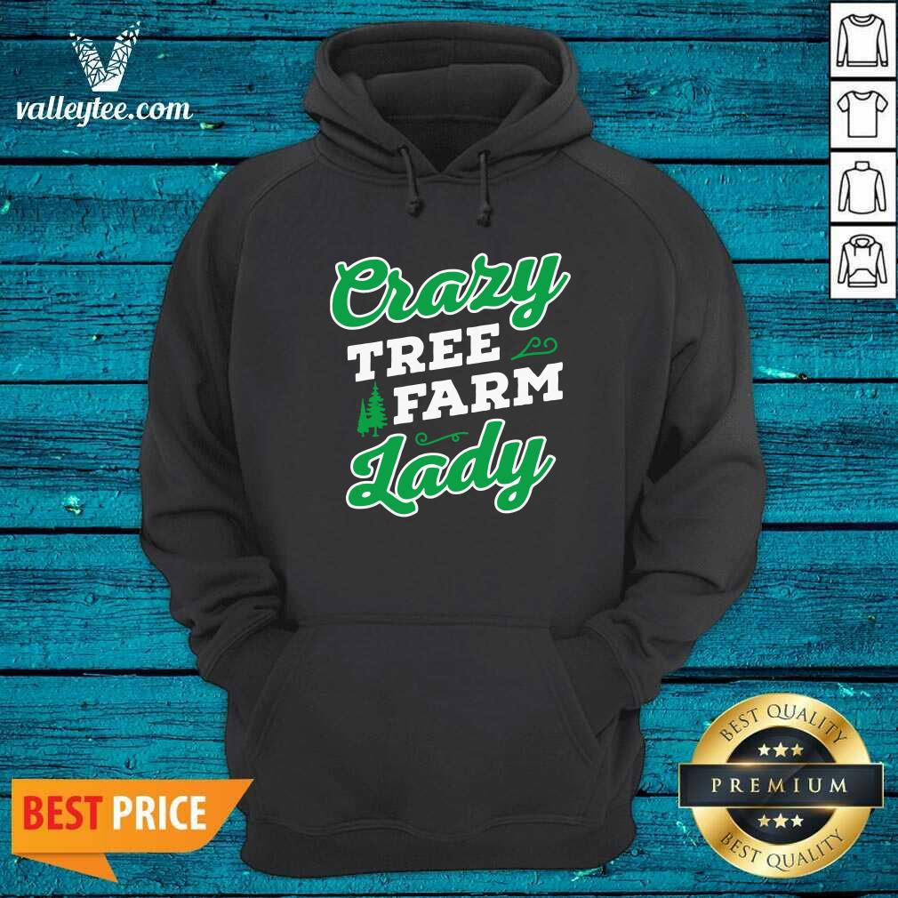 Sweet Crazy Tree Farm Lady Christmas Tree Merry Xmas Shirt - Image 2