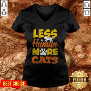 Alternative view of Hot Les Human More Cats And Coffee Please Shirt