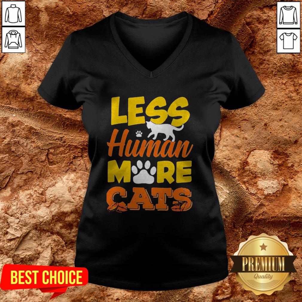 Hot Les Human More Cats And Coffee Please Shirt - Image 2