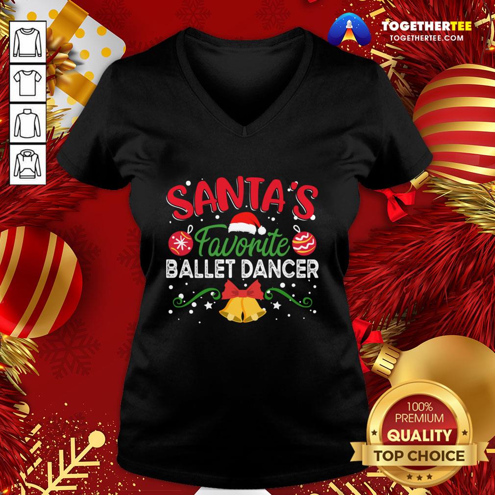 Original Santa’s Favorite Ballet Dancer Christmas Shirt - Image 2