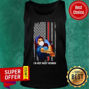 Alternative view of Strong Girl I'm Not Most Women American Flag Shirt