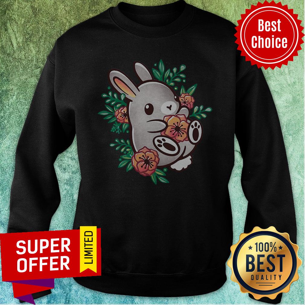 Awesome Floral Cute Bunny Shirt - Image 4