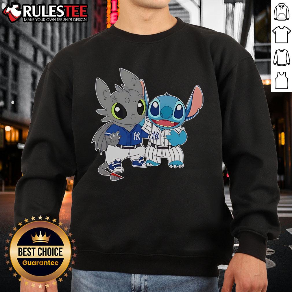 Cute New York Yankees Toothless X Stitch T-Shirt - Image 5