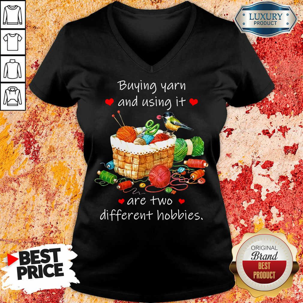 Buying Yarn And Using Different Hobbies Shirt - Image 2