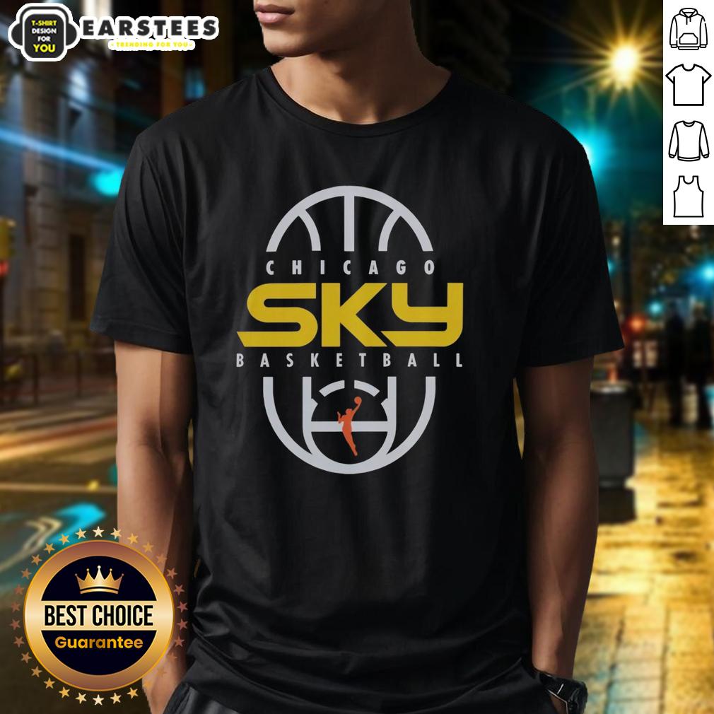 Official Chicago Sky Basketball 2026 On-Court Authentic Practice Logo T-Shirt